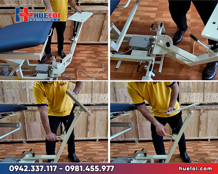Giường kéo giãn cột sống cổ và lưng bằng điện CY-C101F – bàn 4 khúc, tải trọng 230 kg